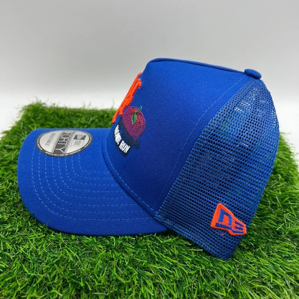 New Era New York Mets Royal Blue State Stitch 9Forty A Frame Snapback‎ Hat New